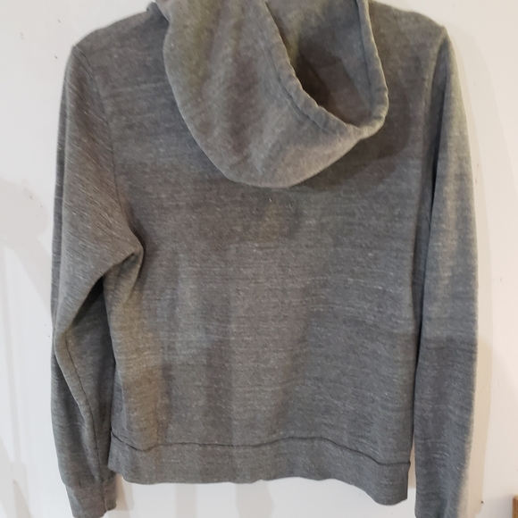 Aviator Nation Women's Size M Peachy Stripes Grey Full Zip Hoodie Sweatshirt - Picture 4 of 5